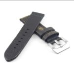 st13.1 Destroyed Thick Leather Strap in Black