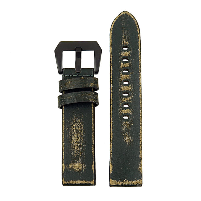 st13.11.mb Destroyed Thick Leather Strap in green