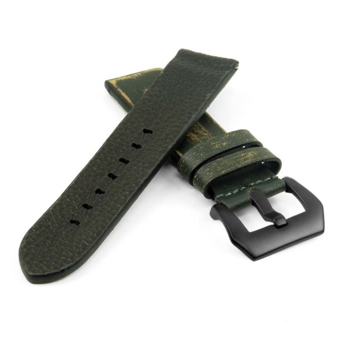 st13.11.mb Destroyed Thick Leather Strap in green