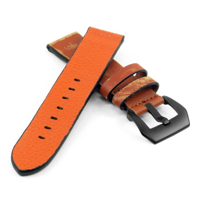 st13.3.mb Destroyed Thick Leather Strap in tan