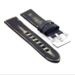 st13.5 Destroyed Thick Leather Strap in blue