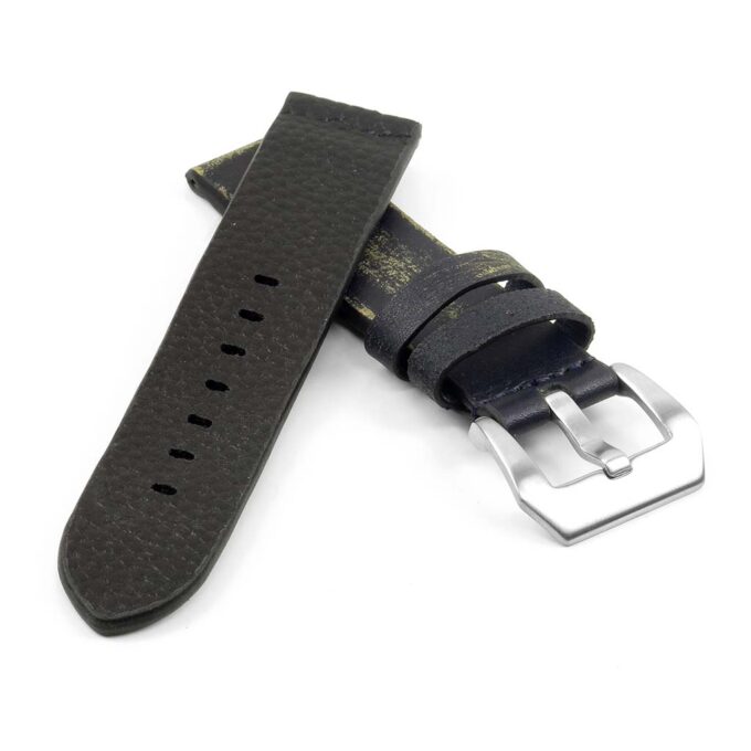 st13.5 Destroyed Thick Leather Strap in blue
