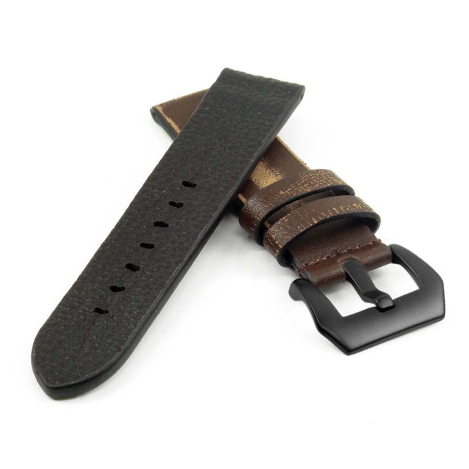 st13.9.mb Destroyed Thick Leather Strap in brown