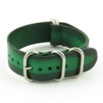 st793.11 Faded Vintage Leather NATO Strap in Green