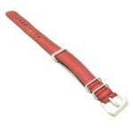 Nato Strap in Distressed Red Leather with Pre V Buckle st793.6.pv