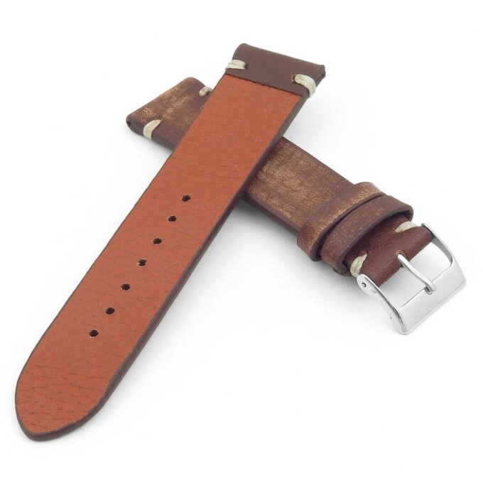 st8.9.22 Distressed Leather Strap in Rust