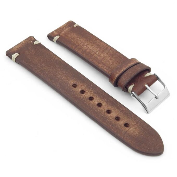 st8.9.22 Distressed Leather Strap in Rust