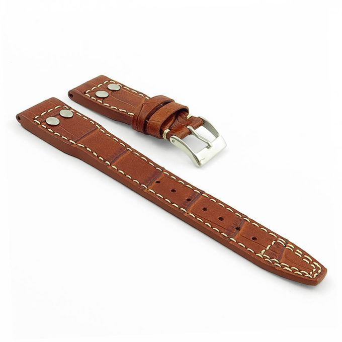 DASSARI Aviator iw1.3.22 Crocodile Embossed Leather Strap with R