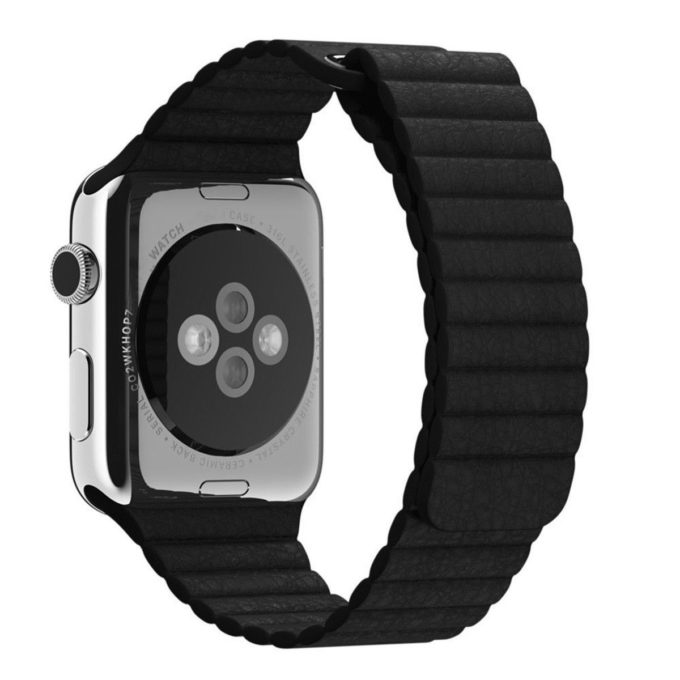 a.l1.1 Apple Watch Leather Band in Black