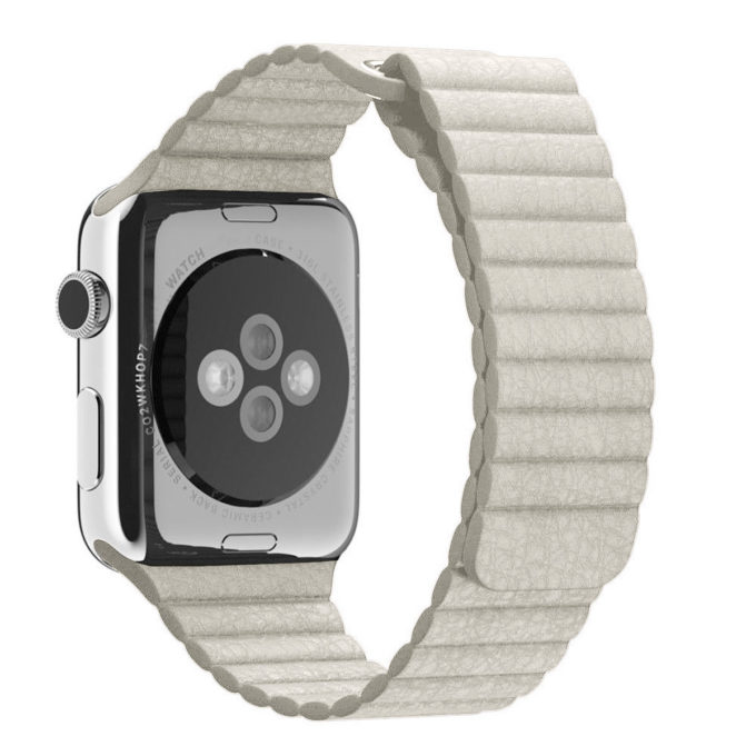 a.l1.22 Apple Watch Leather Band in Ivory