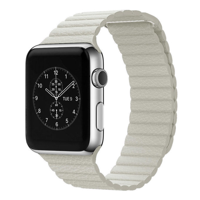 a.l1.22 Apple Watch Leather Band in Ivory