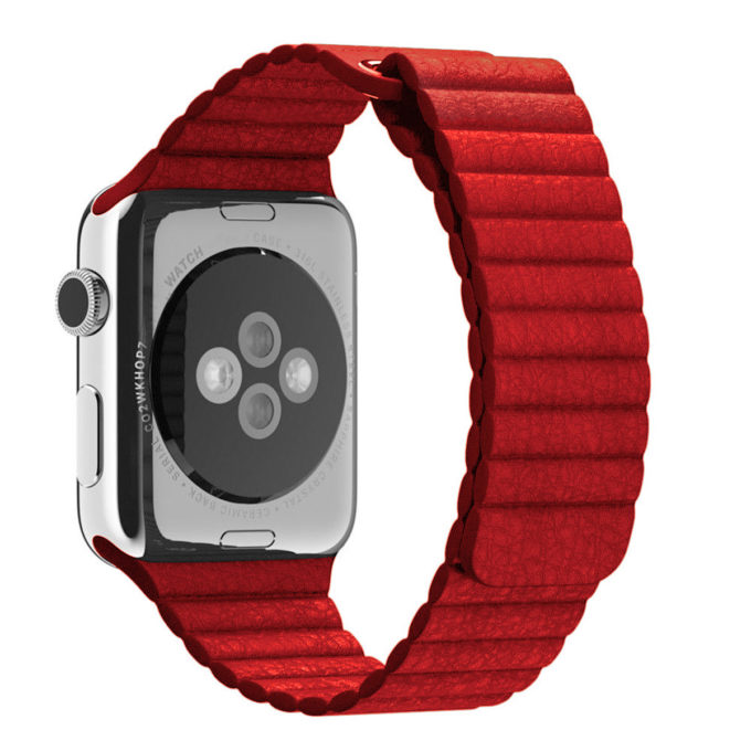 a.l1.6 Apple Watch Leather Band in Red