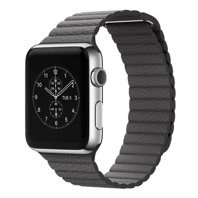 a.l1.7 Apple Watch Leather Band in Grey