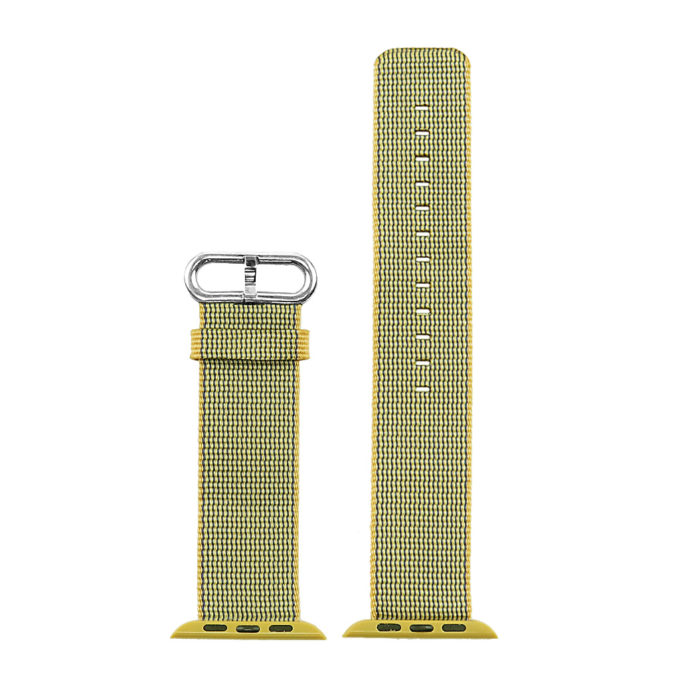 a.n1.7.10 Woven Nylon Strap for Apple iWatch in Grey and Yellow