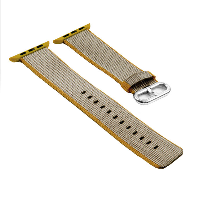 a.n1.7.12 Woven Nylon Strap for Apple iWatch in Grey and Orange 2