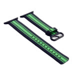 a.n2.1.11 Woven Nylon Strap for Apple iWatch Black and Green 2