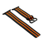 a.n2.1.12 Woven Nylon Strap for Apple iWatch Black and Orange 2