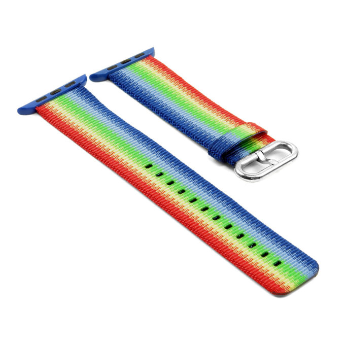 a.n2.123 Woven Nylon Strap for Apple iWatch Rainbow 2