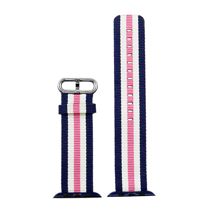 a.n2.5.13 Woven Nylon Strap for Apple iWatch Blue and Pink