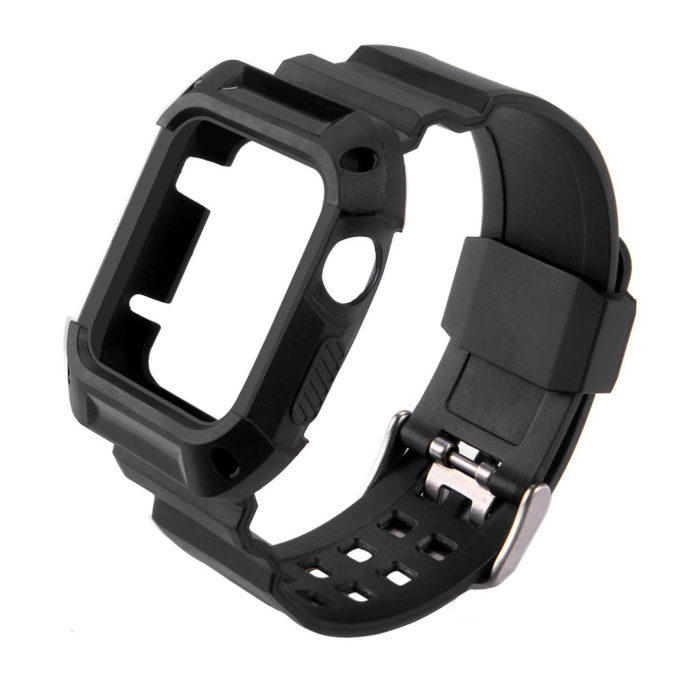 a.r3.1 Apple Watch TPU Rubber Band Sport Case w Black Trim