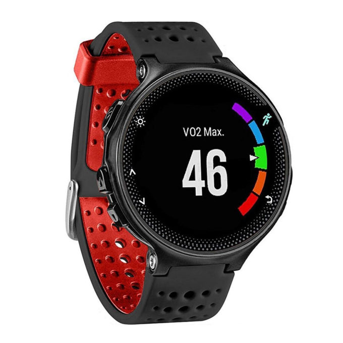 g.r3.1.6 Silcone Strap for Forerunner 3 in Black and Red pic 1