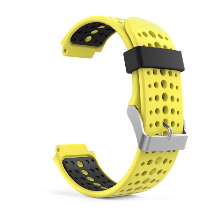 g.r3.10.1 Silcone Strap for Forerunner 3 in Yellow and Black 2