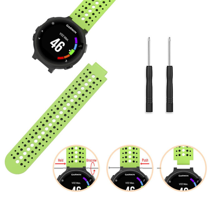 g.r3.11a Silcone Strap for Forerunner 3 in Grass Green pic 2