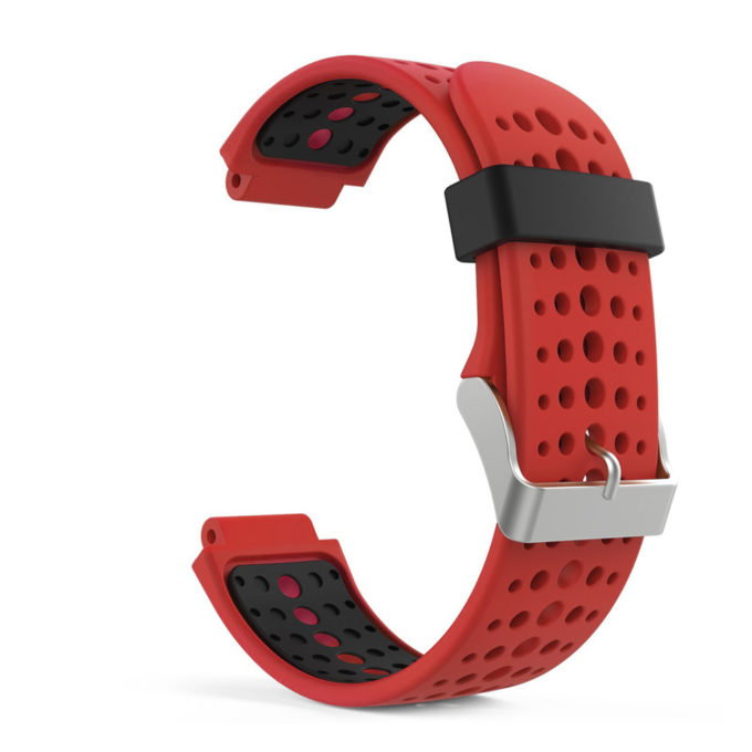g.r3.6.1 Silcone Strap for Forerunner 3 in Redand Black pic 1