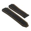 p622.1.12 DASSARI Croc Embossed leather Strap for Hublot Big Bang in Black W Orange Stitching