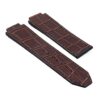 p622.2 DASSARI Croc Embossed leather Strap in Brown
