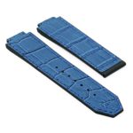 p622.5 DASSARI Croc Embossed leather Strap in Blue