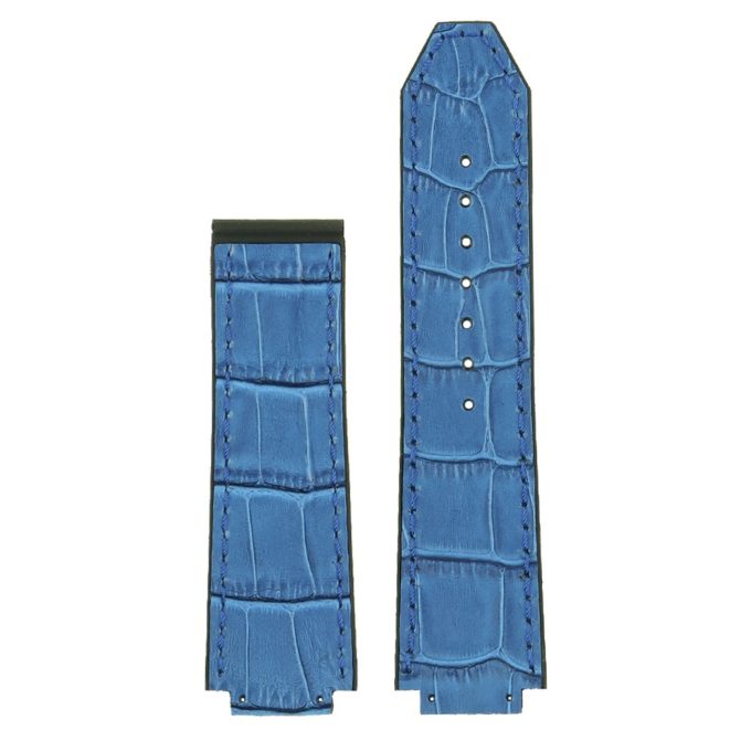 p622.5 DASSARI Croc Embossed leather Strap in Blue 3