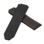 p623.1.1.12 DASSARI Carbon Fiber Band for Hublot Big Bang in Black w Orange Stitching 2