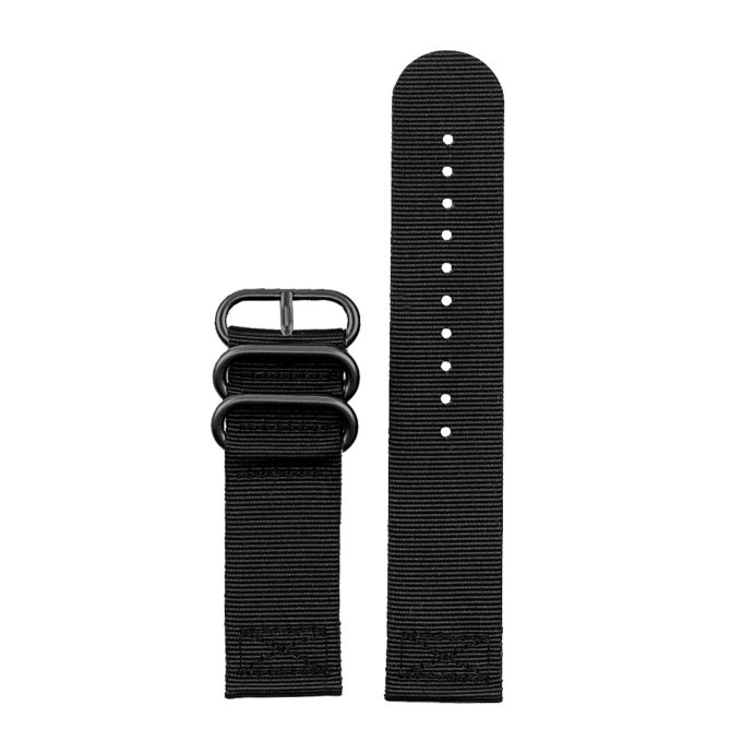 su.n1.1.mb Suunto Nylon Strap w Black Steel Rings in Black 2