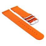 su.n1.12.bs Suunto Nylon Strap w Brushed Steel Rings in Orange