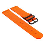 su.n1.12.mb Suunto Nylon Strap w Black Steel Rings in Orange