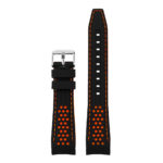 1.12 Rubber Sport Strap in Black and Orange