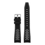 1.22 Rubber Sport Strap in Black and White