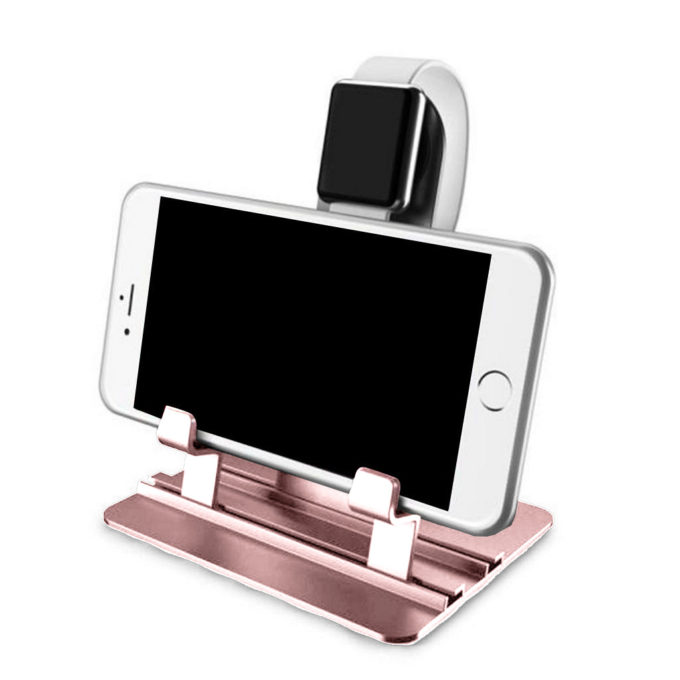 Charging Stand Holder for Apple iWatch iPhone in Rose