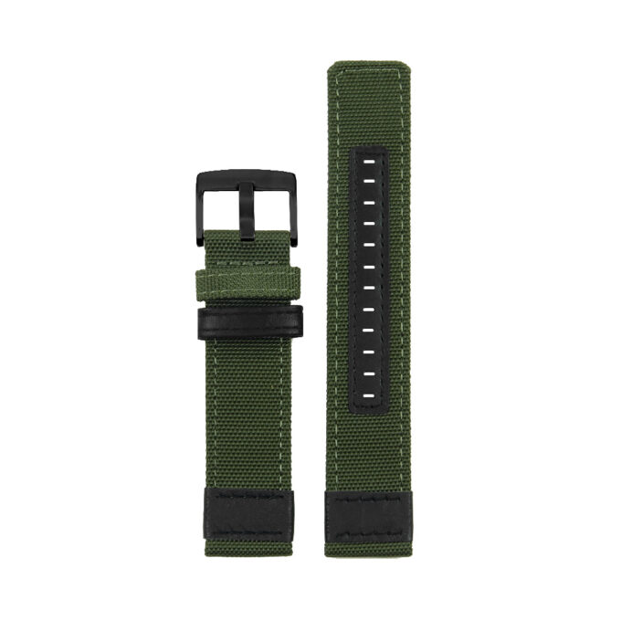 su.c1.11.mb Canvas Strap for Suunto Core in Green w Black Buckle 2