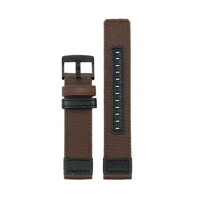 su.c1.2.mb Canvas Strap for Suunto Core in Brown w Black Buckle 2