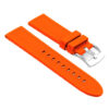 su.r5.12 Thick Silicone Strap for Suunto Core w Brushed Steel Buckle in Orange