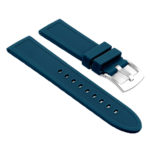 su.r5.5 Thick Silicone Strap for Suunto Core w Brushed Steel Buckle in Blue