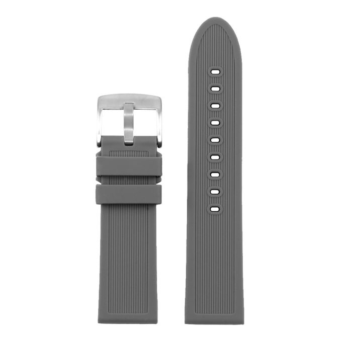 su.r5.7 Thick Silicone Strap for Suunto Core w Brushed Steel Buckle in Grey 2