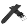 su1.1.22 DASSARI Suede Strap in Black w White Stitching 2