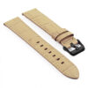 sw.13.3.mb DASSARI Croc Embossed Leather Strap in Tan w Black Buckle
