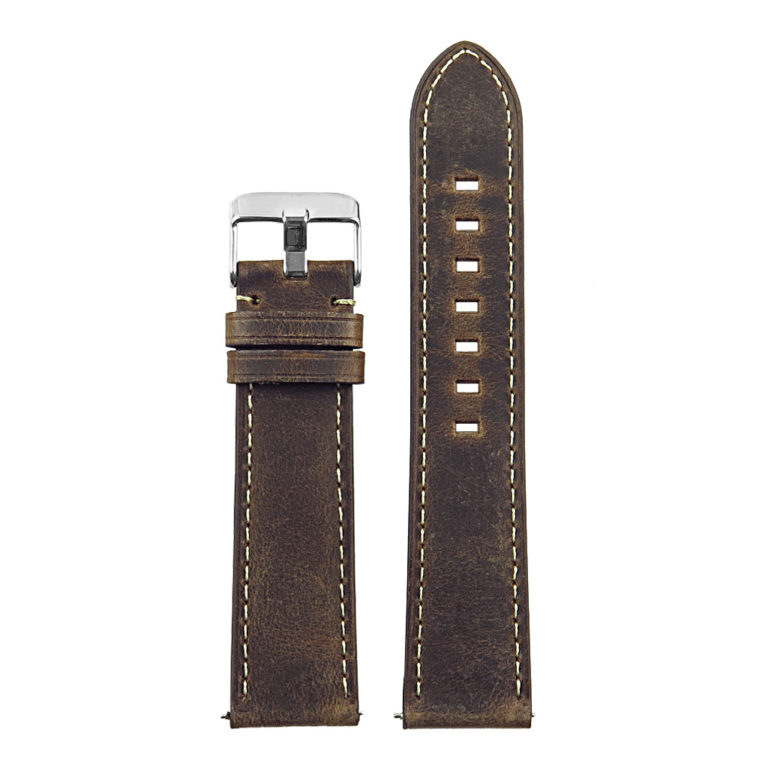 DASSARI Vintage Italian Leather Strap for Garmin Vivoactive 4 | StrapsCo
