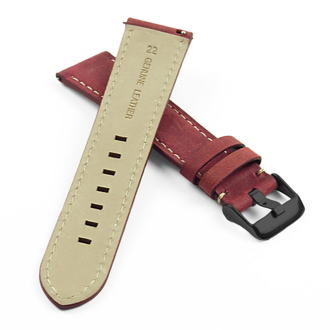 sw.l1.6.mb DASSARI Vintage Strap with Black Buckle in Red 3