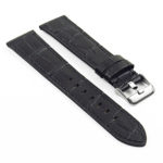 sw.l3.1 DASSARI Croc Embossed Leather Strap in Black