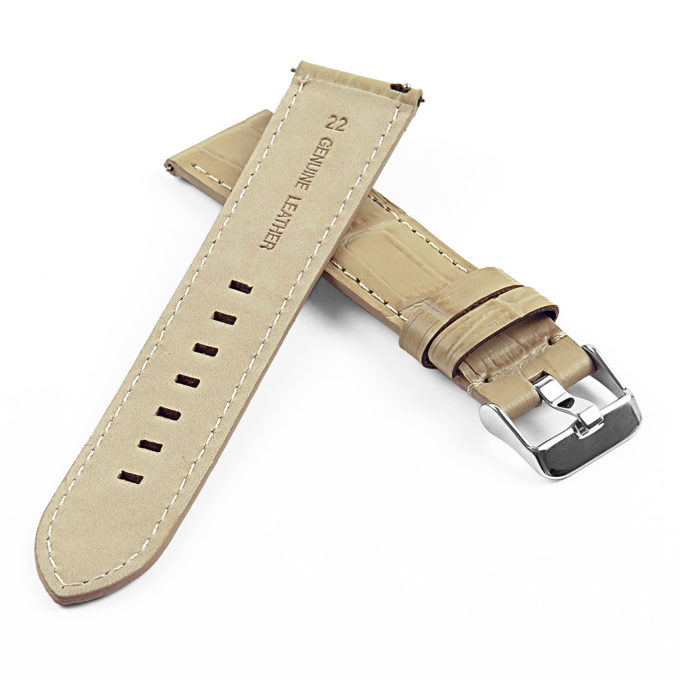 sw.l3.3 DASSARI Croc Embossed Leather Strap in Tan 2